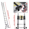 2.8+2.8m aluminum telescopic multi-purpose folding ladder with joint